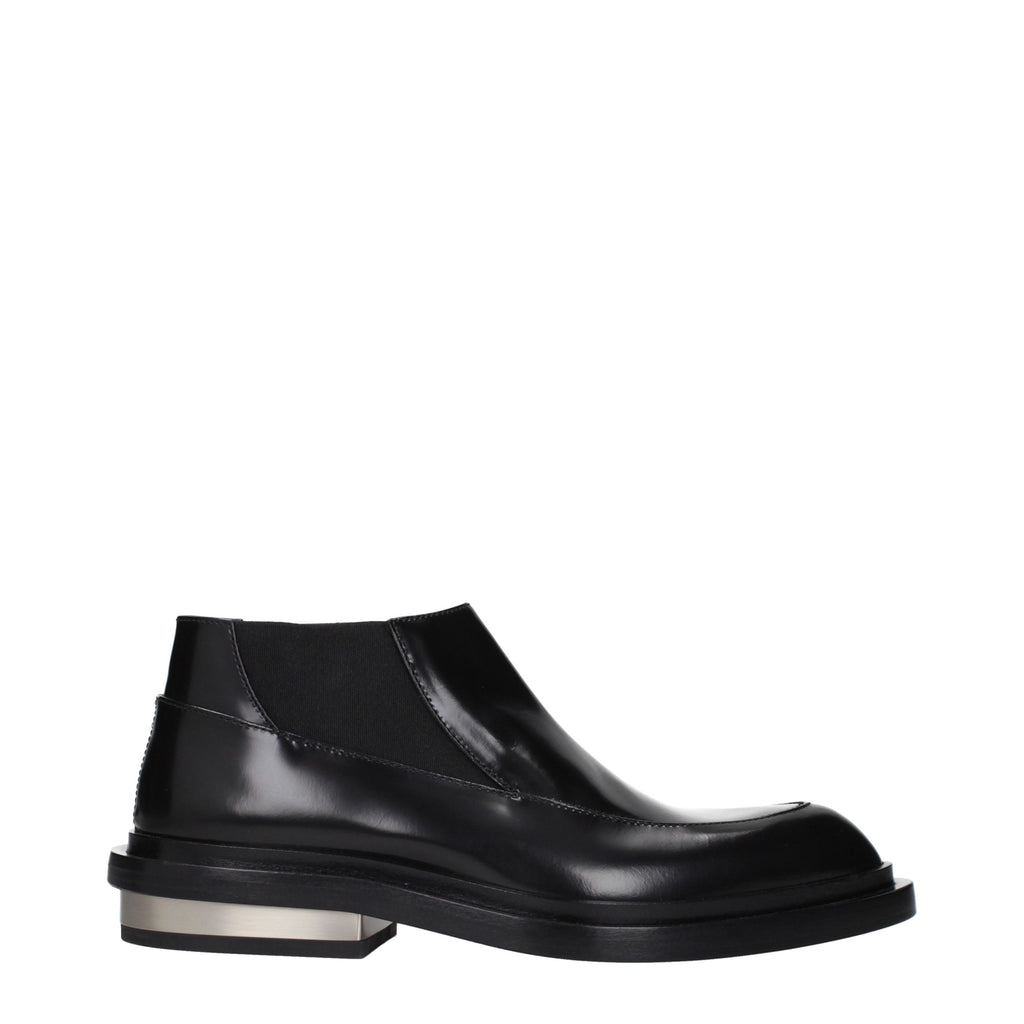 Black Leather Ankle Boots