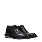 Black Leather Ankle Boots