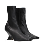 Black Leather Ankle Boots