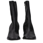 Black Leather Ankle Boots