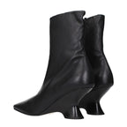 Black Leather Ankle Boots