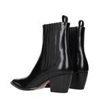 Black Leather Ankle Boots