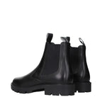 Black Leather Ankle Boots
