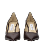 Brown Leather High Heel Pumps