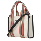 Beige Fabric Handbag