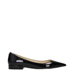 Black Leather Flats