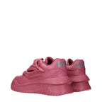 Pink Leather Chunky Sneakers