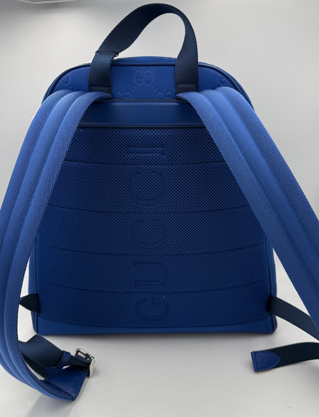 GUCCI GG Leather Blue Backpack