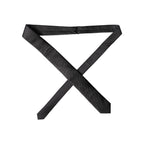 Black Solid 100% Silk Adjustable Men Tied Necktie Tie