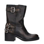Black Leather Ankle Boots