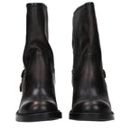 Black Leather Ankle Boots