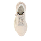 Beige Calf Leather Bos Taurus Athletic Sneakers