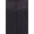 Black Cotton Dress Shirt