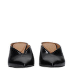 Black Leather High Heel Pumps