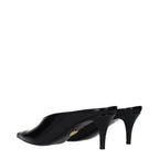 Black Leather High Heel Pumps