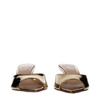 Gold Leather Platform Sandals