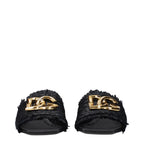 Black Raffia Platform Sandals