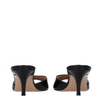 Black Leather Platform Sandals