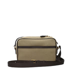 Beige Fabric Crossbody Bag