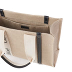 Beige Linen Tote Bag