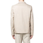 Beige Polyamide Full-Length Jacket