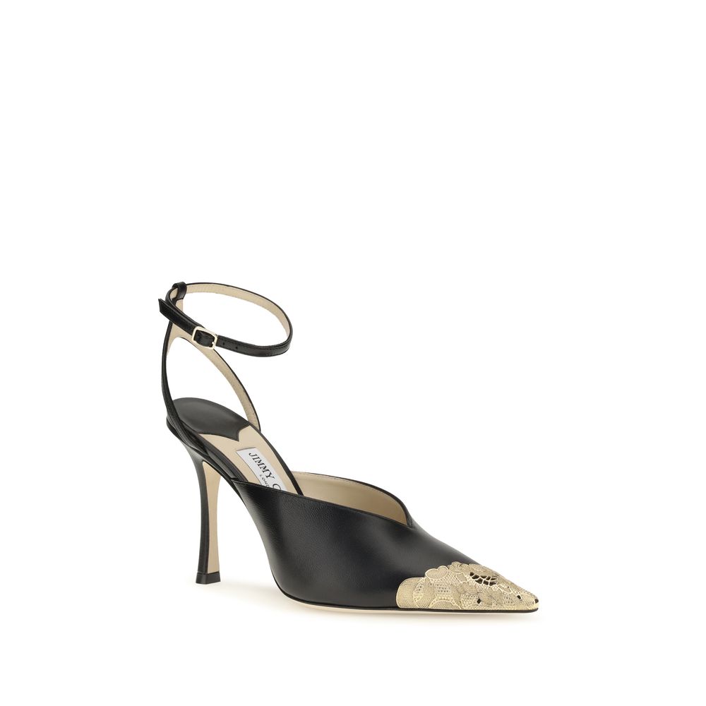 Black Calf Leather Bos Taurus High Heel Pumps