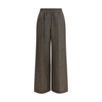 Brown Linen Casual Pants