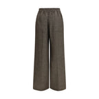 Brown Linen Casual Pants
