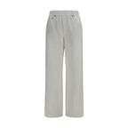 White Cotton Athletic Pants
