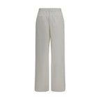 White Cotton Athletic Pants