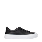 Black Leather Low Top Sneakers
