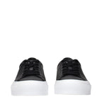 Black Leather Low Top Sneakers