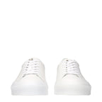 White Leather Low Top Sneakers