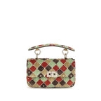 Multicolor Suede Leather Shoulder Bag