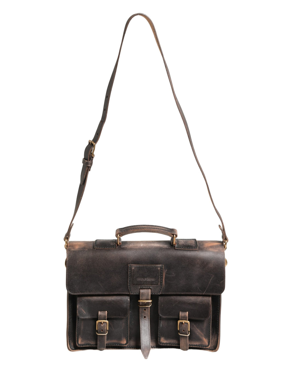 Black Leather Shoulder Satchel Briefcase Men Borse Bag