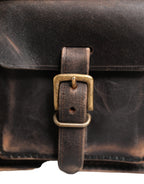 Black Leather Shoulder Satchel Briefcase Men Borse Bag