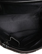 Black Shearling Leather Messenger Shoulder Men Borse Bag