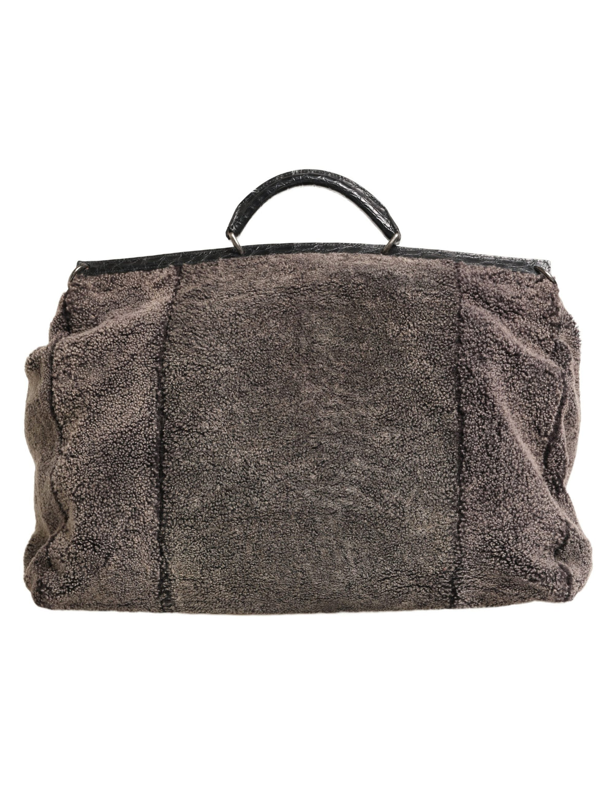 Black Shearling Leather Messenger Shoulder Men Borse Bag