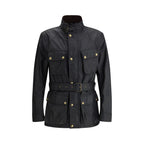Black Cotton Full-Length Jacket