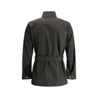 Bicolor Cotton Full-Length Jacket