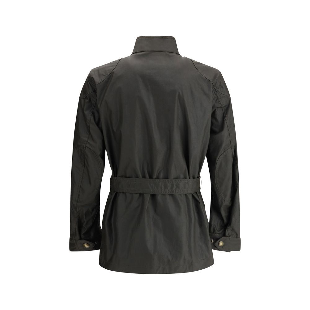 Bicolor Cotton Full-Length Jacket