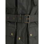 Bicolor Cotton Full-Length Jacket