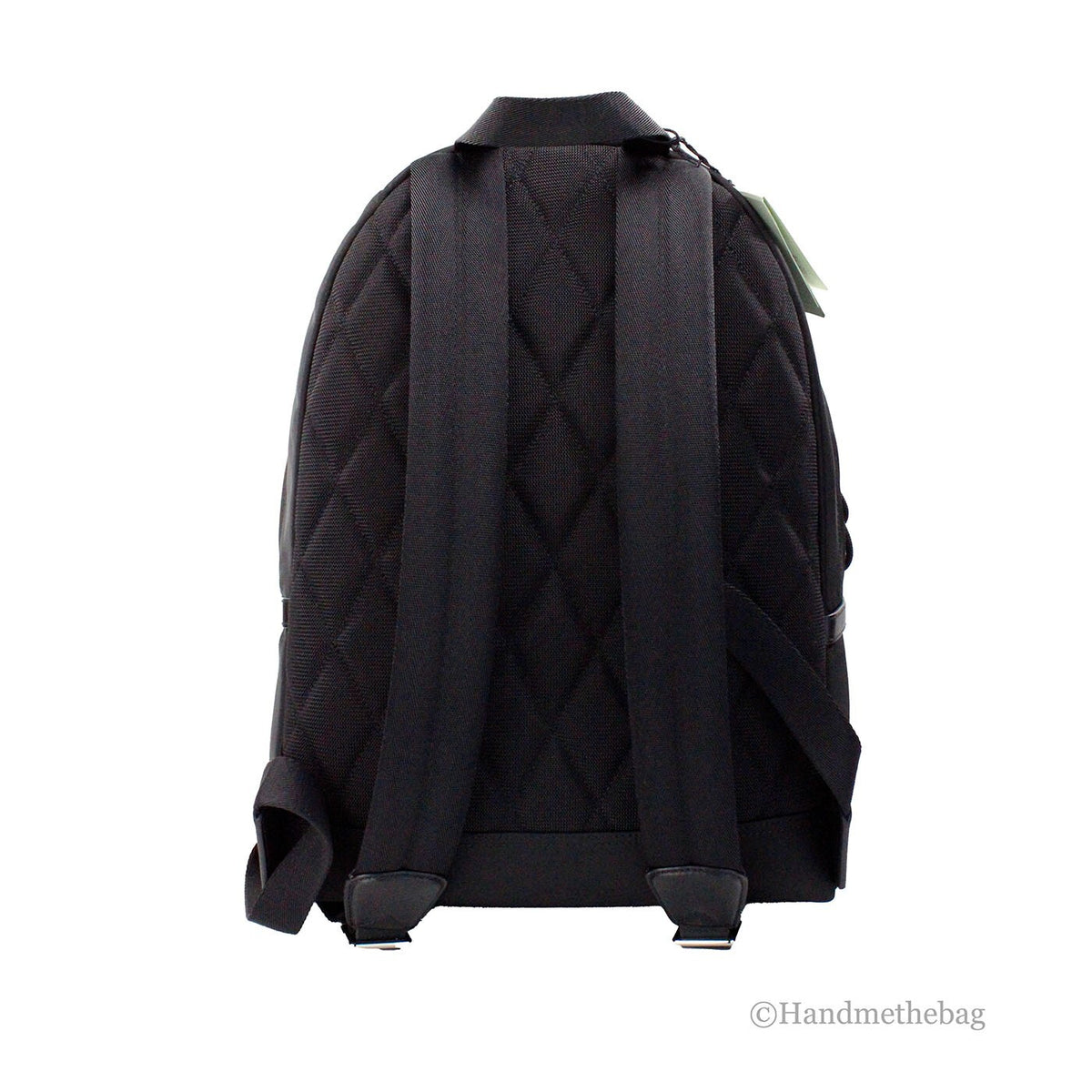 Burberry Abbeydale Branded Stamp Black Nylon Backpack Shoulder Bookbag