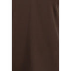 Brown Silk Sleeveles T-Shirt