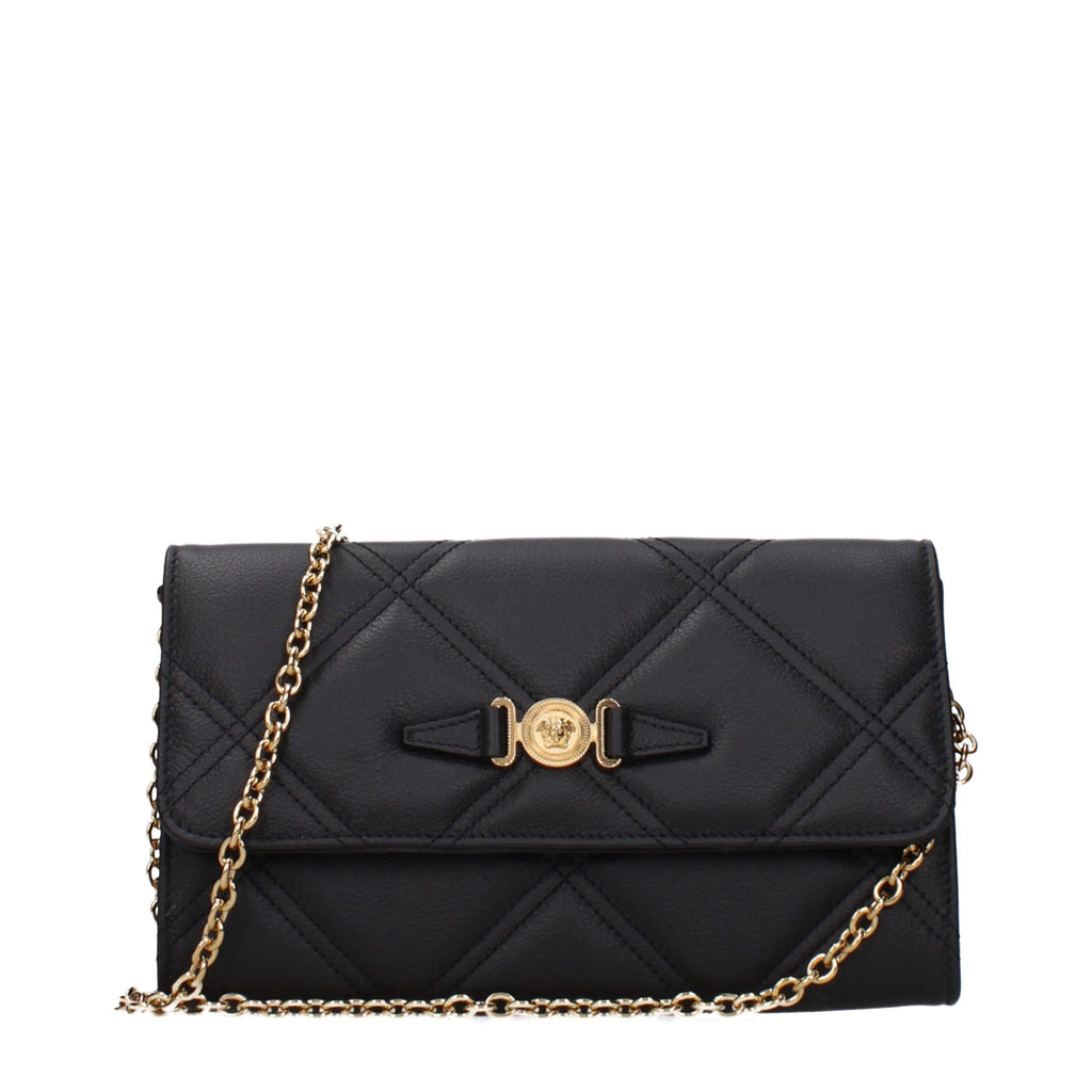 Black Leather Clutch Bag