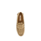 Beige Calf Leather Bos Taurus Slip-On Loafers