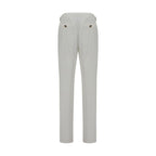 White Cotton Casual Pants