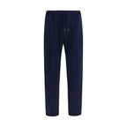 Blue Cotton Athletic Pants