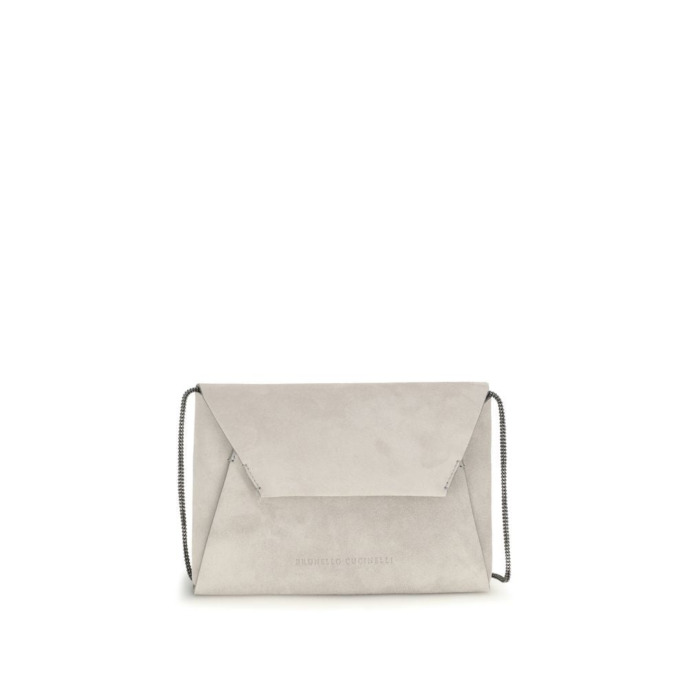 Gray Calf Leather Bos Taurus Clutch Bag