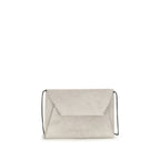 Gray Calf Leather Bos Taurus Clutch Bag
